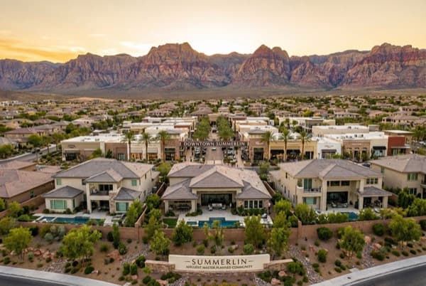 Summerlin Las Vegas upscale community with Red Rock Canyon backdrop
